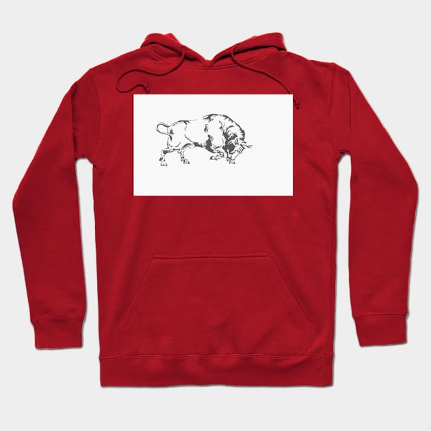 bison Hoodie by AlfredAMock